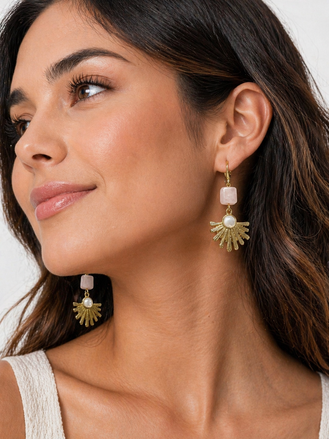 Shell pearl Burst earrings