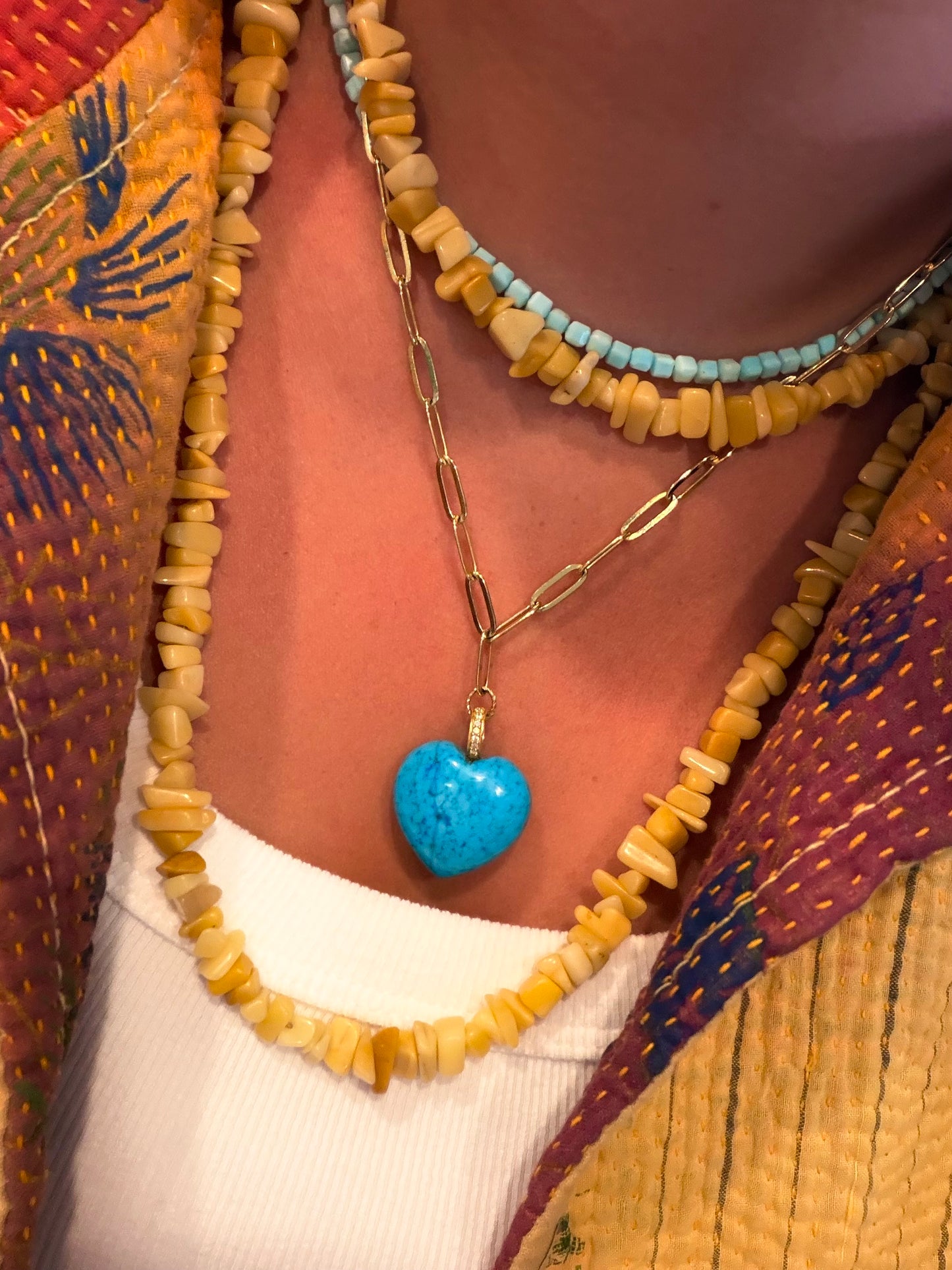 Lemon Citrine Chip Necklace