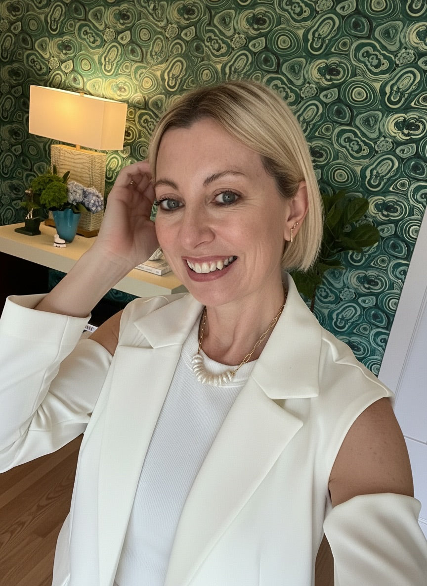 Coin Pearl Paperclip Chain Necklace