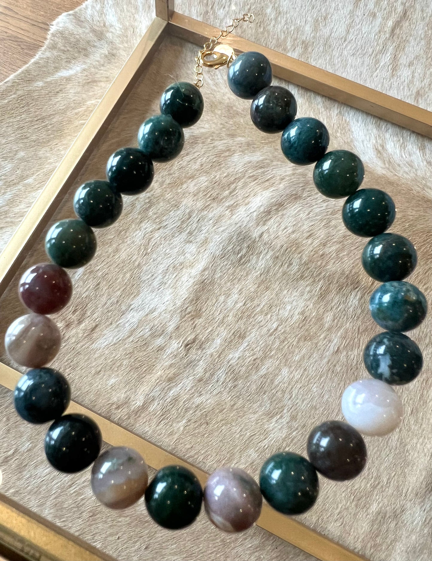 Jumbo Bead Agate Neclacke