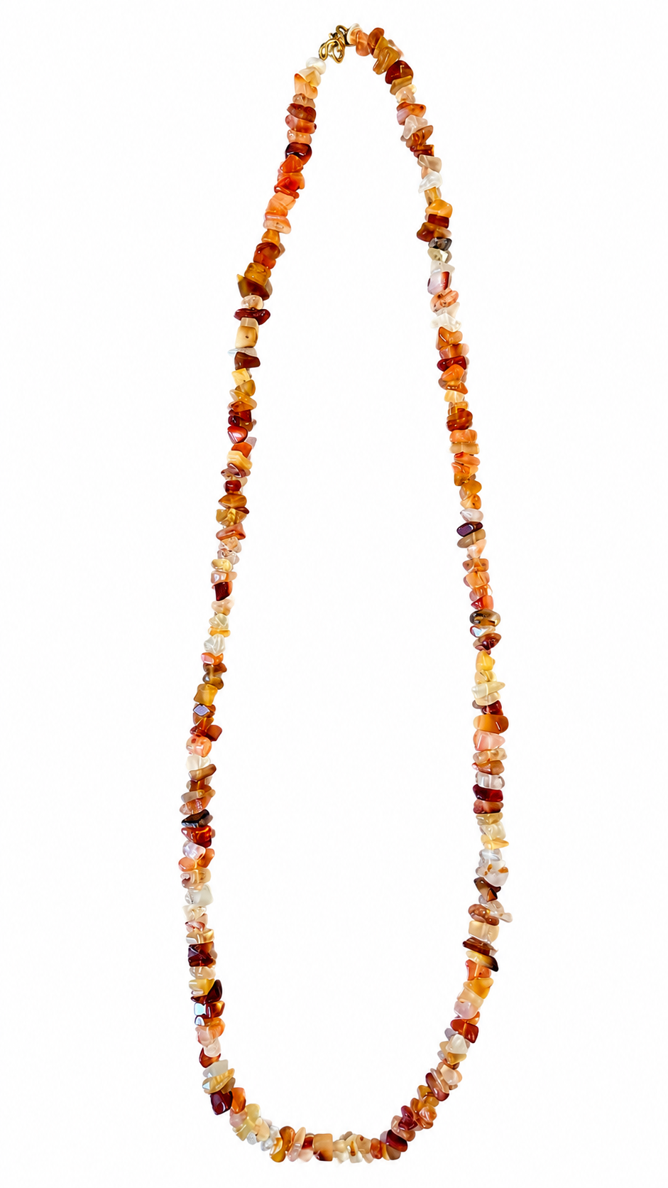 Long Carnelian Chip Necklace