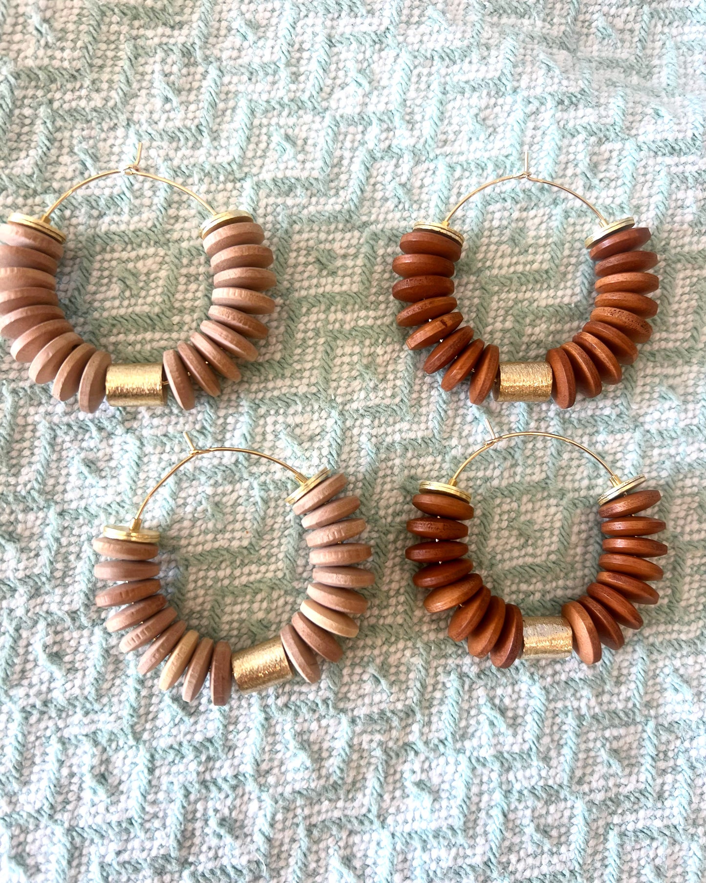 Wooden Hoop Earring