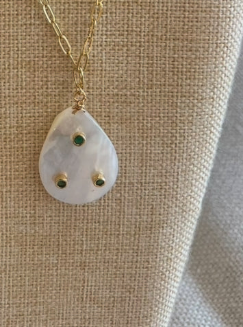 Mother of Pearl Green Accents