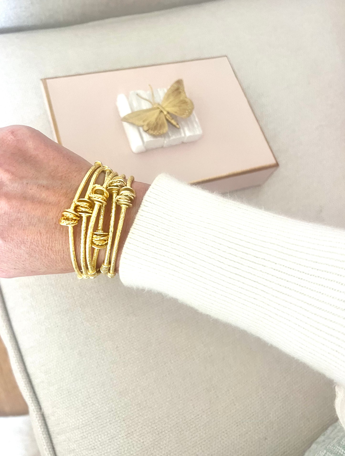 Hammered Tube Bracelets