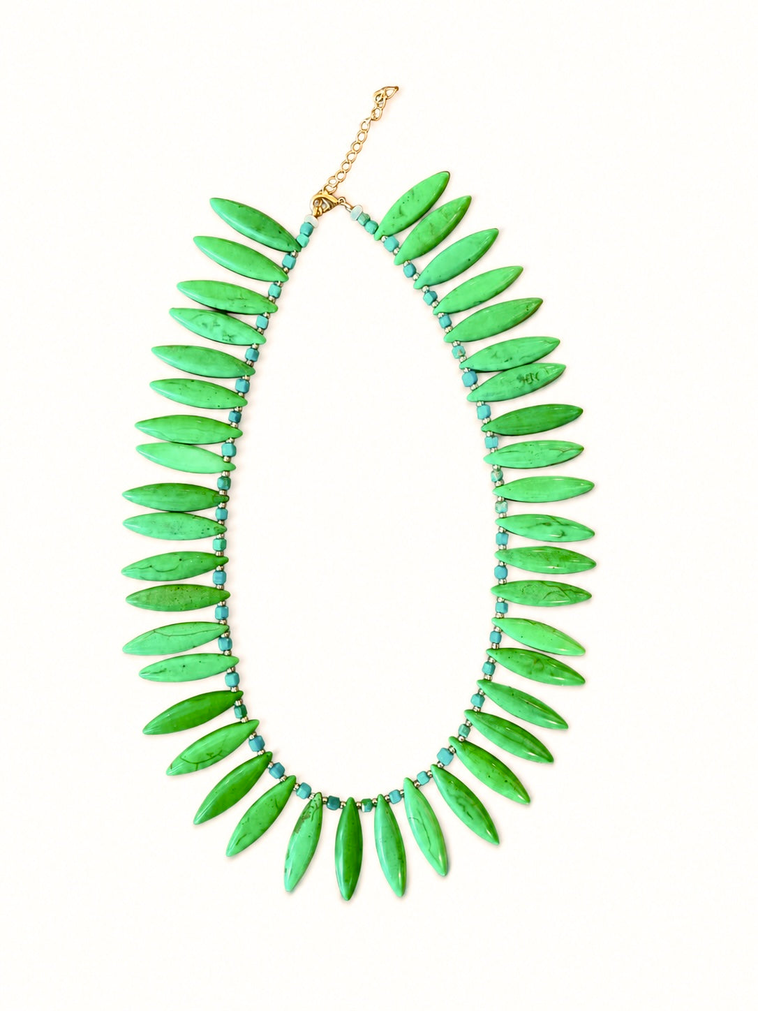 Green Magnesite Collar Necklace