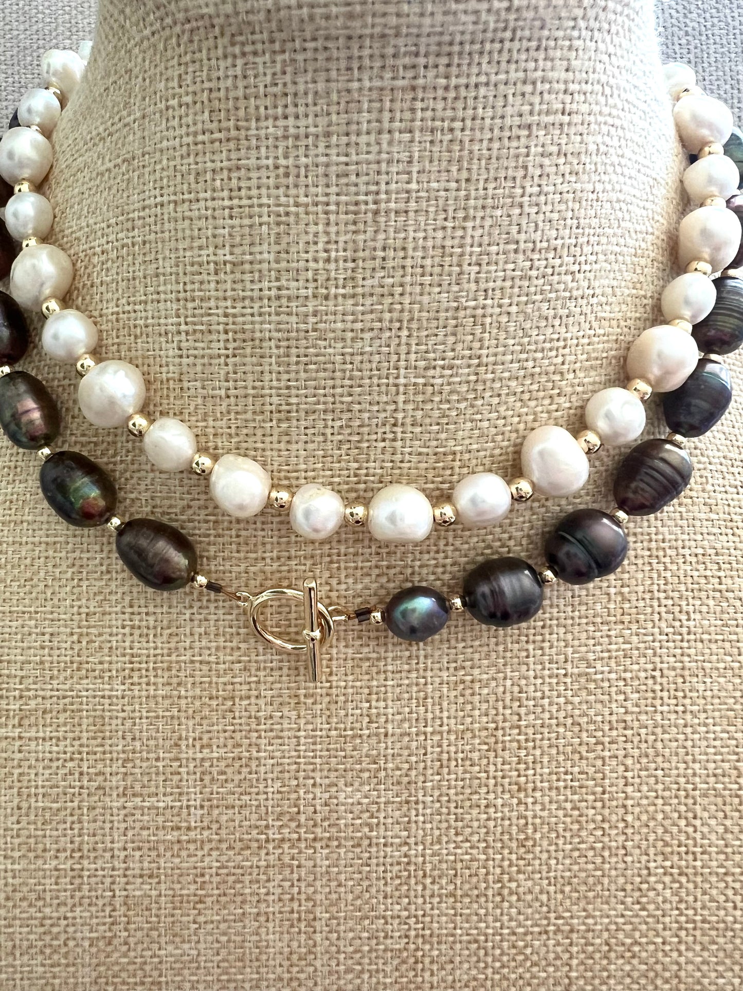 Freshwater Pearl Toggle Necklace