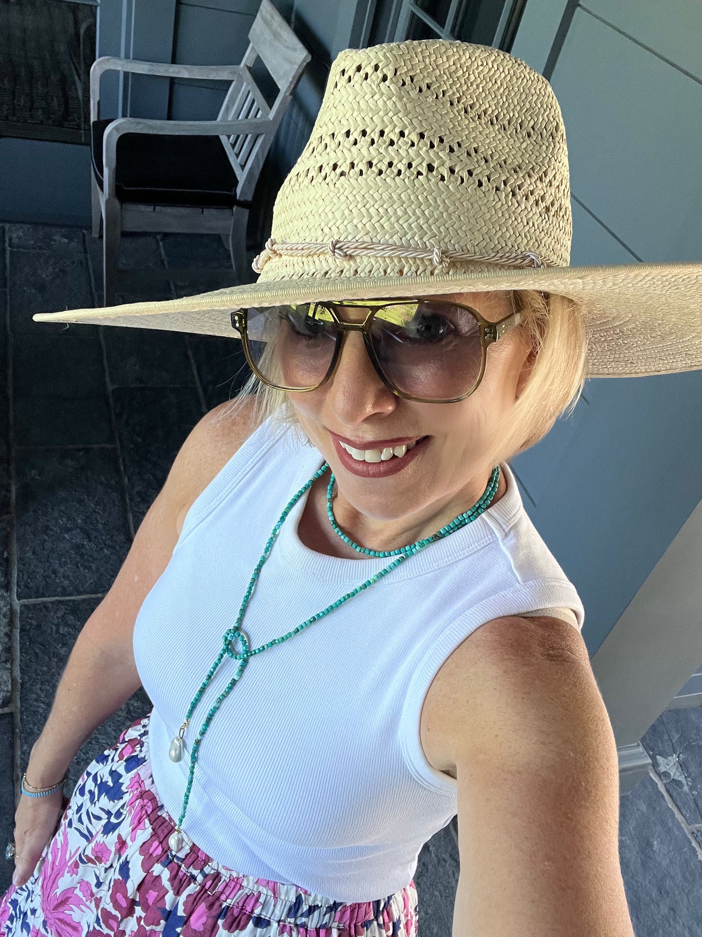 Turquoise Beaded Wrap Necklace