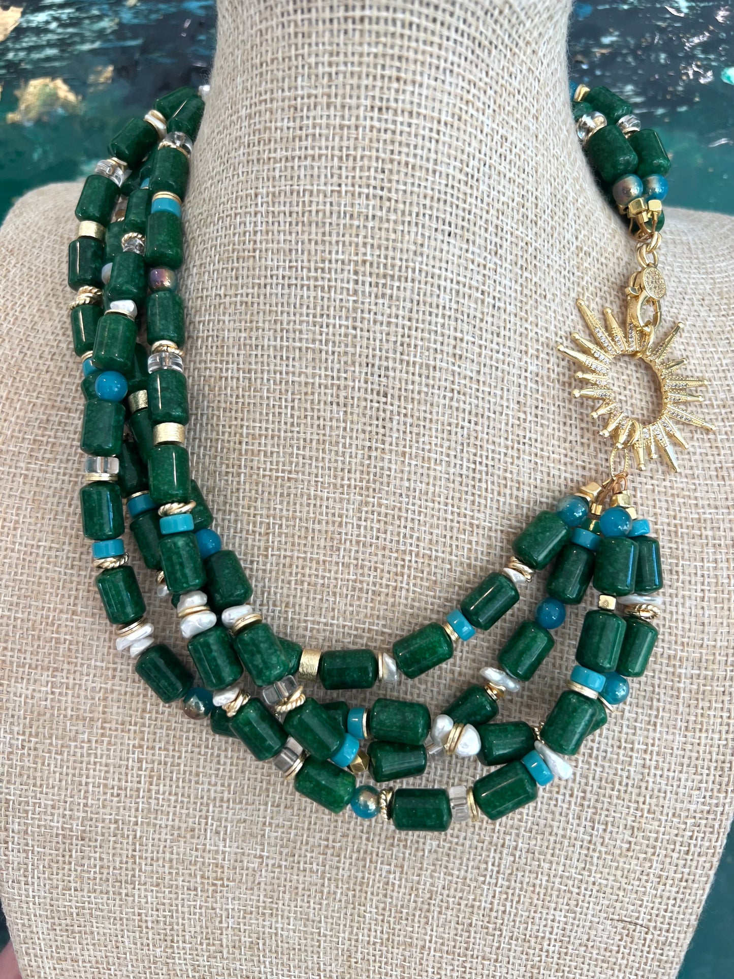 Quadruple Strand Statement Necklace