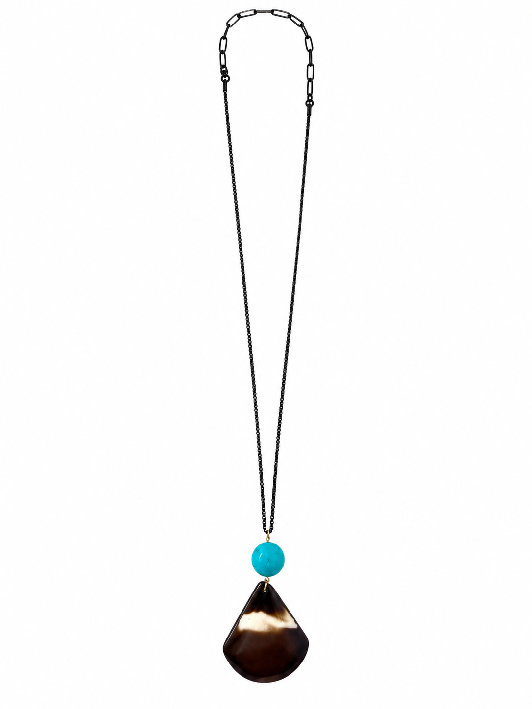 Long Necklace with Bone Pendant