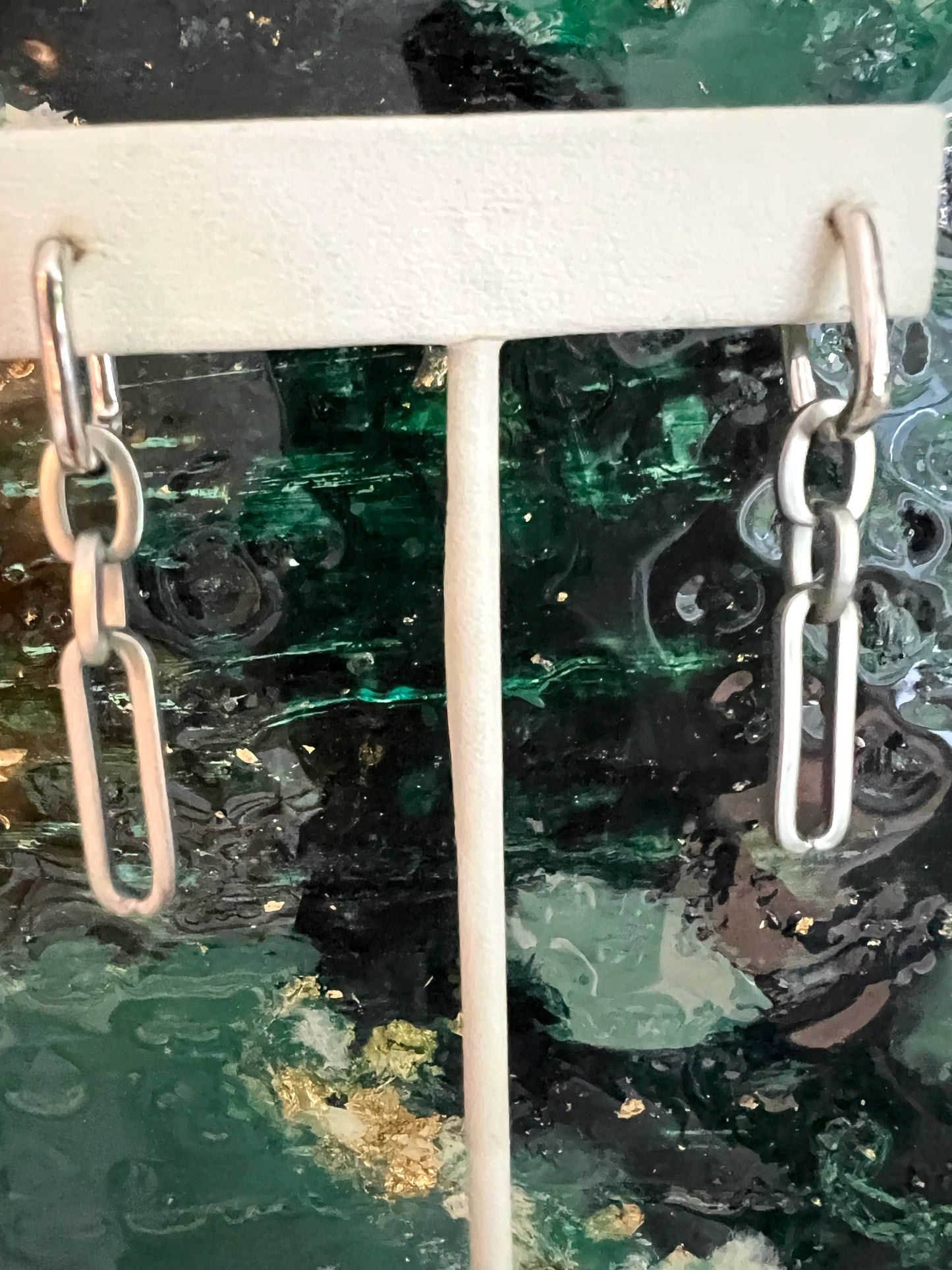 Silver Paperclip Hoops