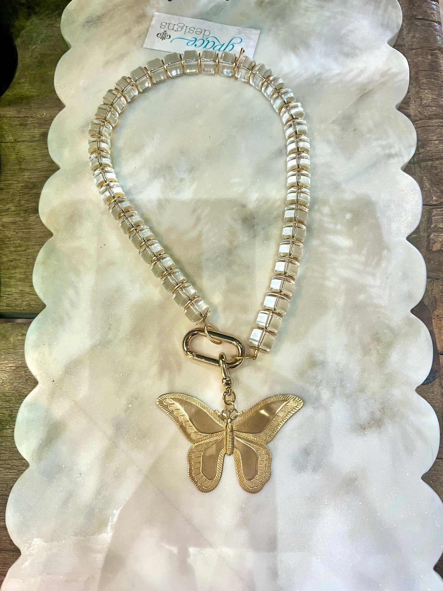 Clear Quartz Bead Necklace