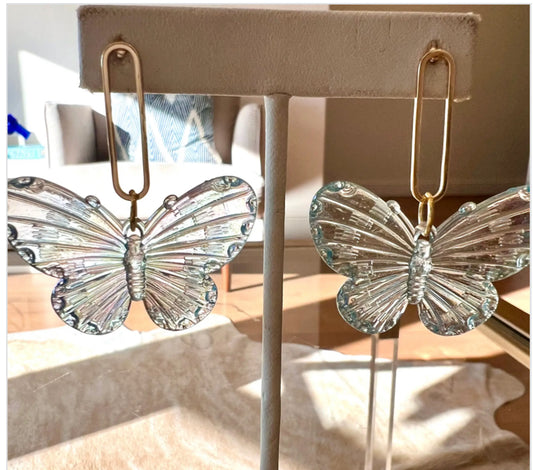 Acrylic Butterfly Earrings
