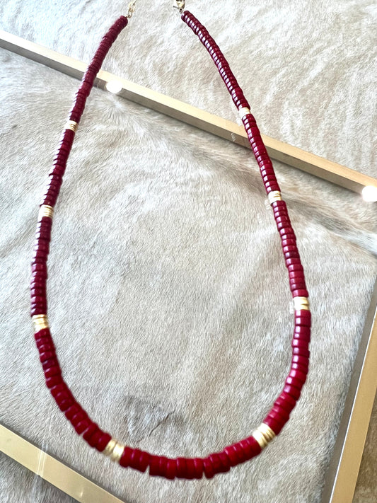 Magnesite and Gold Necklace