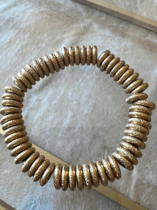 Brass Donut Bead Bracelet