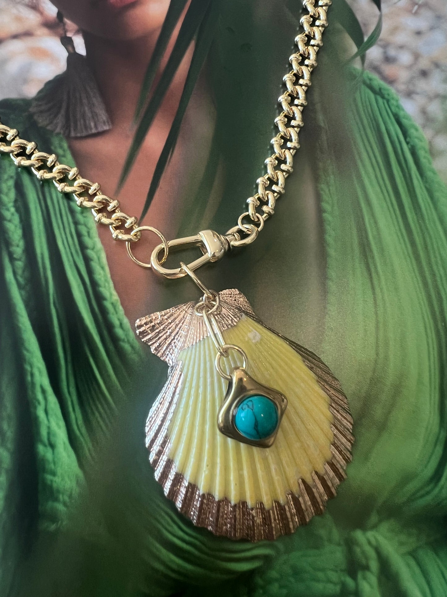 Large Shell Pendant Necklace