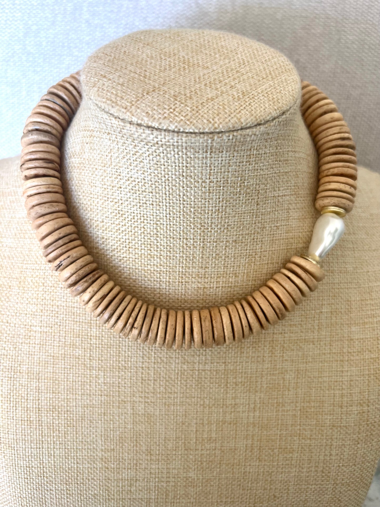 Coconut Shell Bead Necklace
