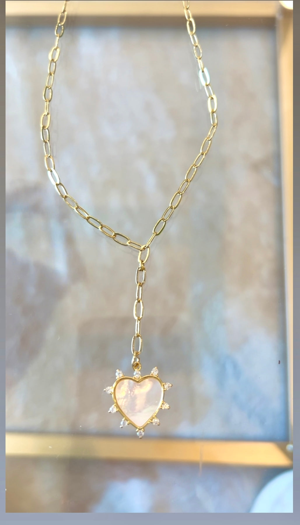 Mother of Pearl Spike Heart