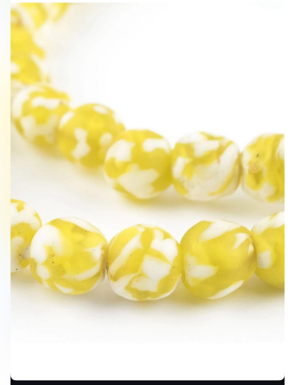 Yellow Seaglass Necklace