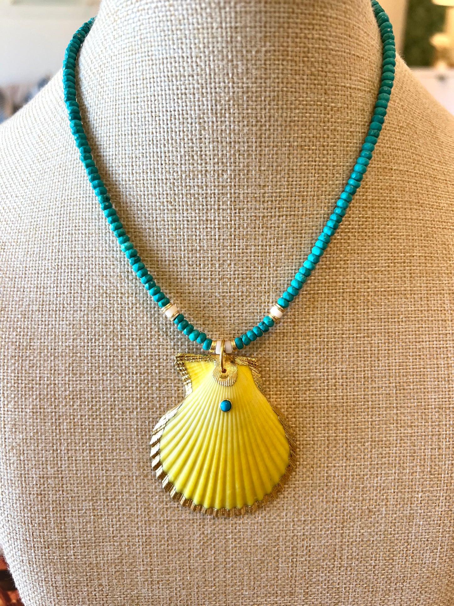 Large Shell Pendant Necklace