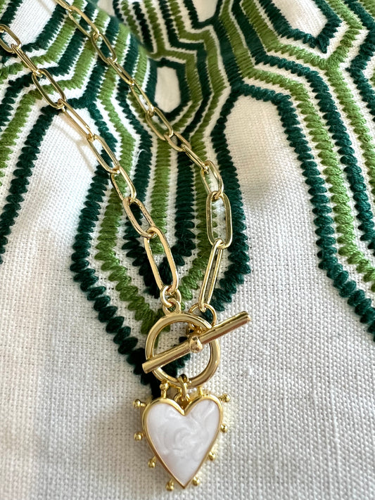 Mother of Pearl Spike Heart