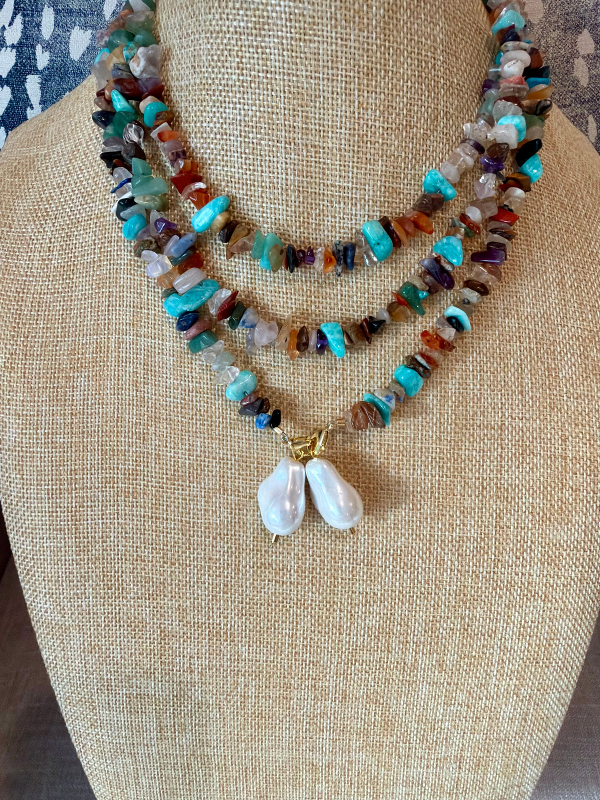 Mixed Gemstone Lariat