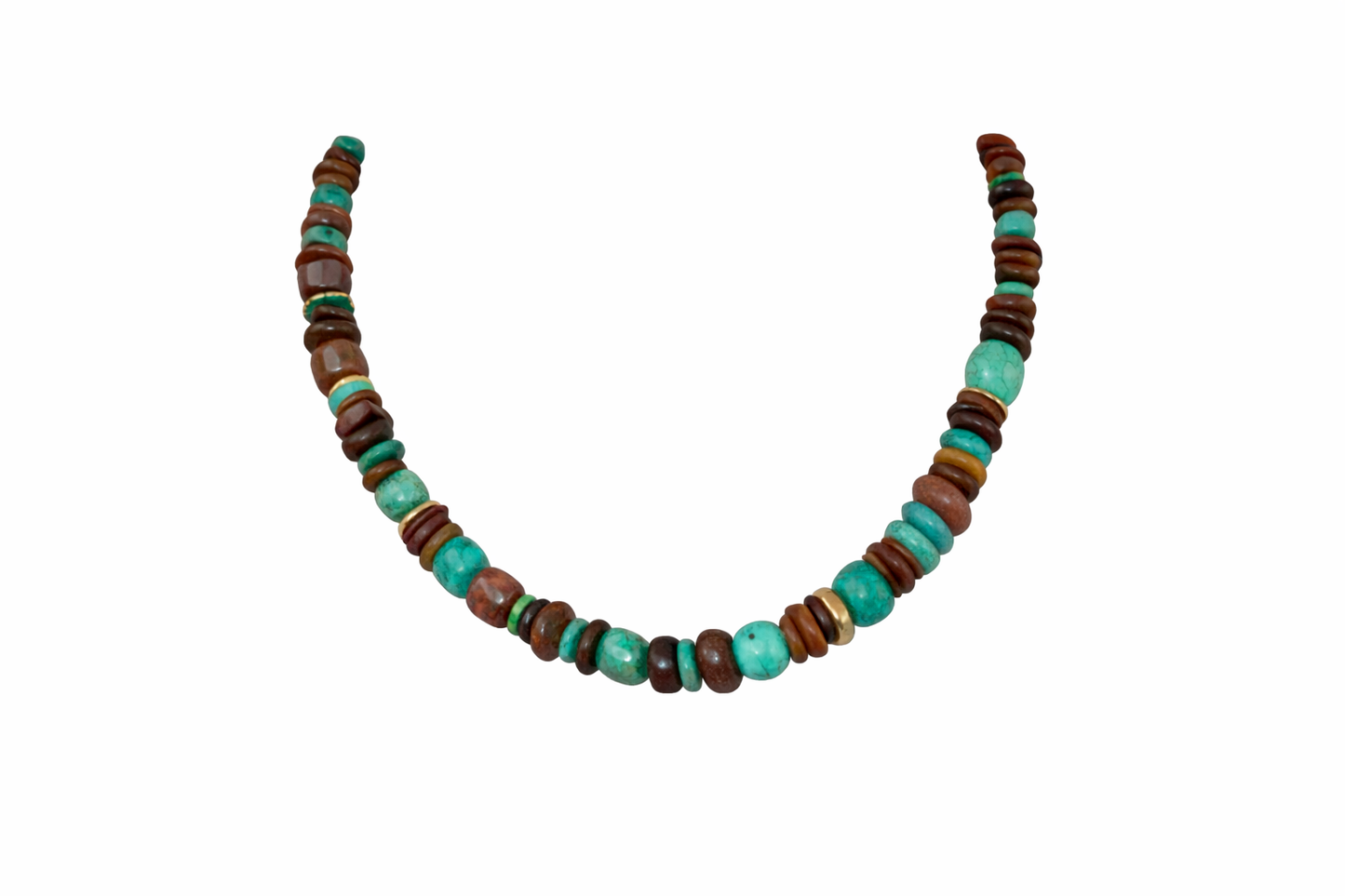 Gemstone Wood Necklace