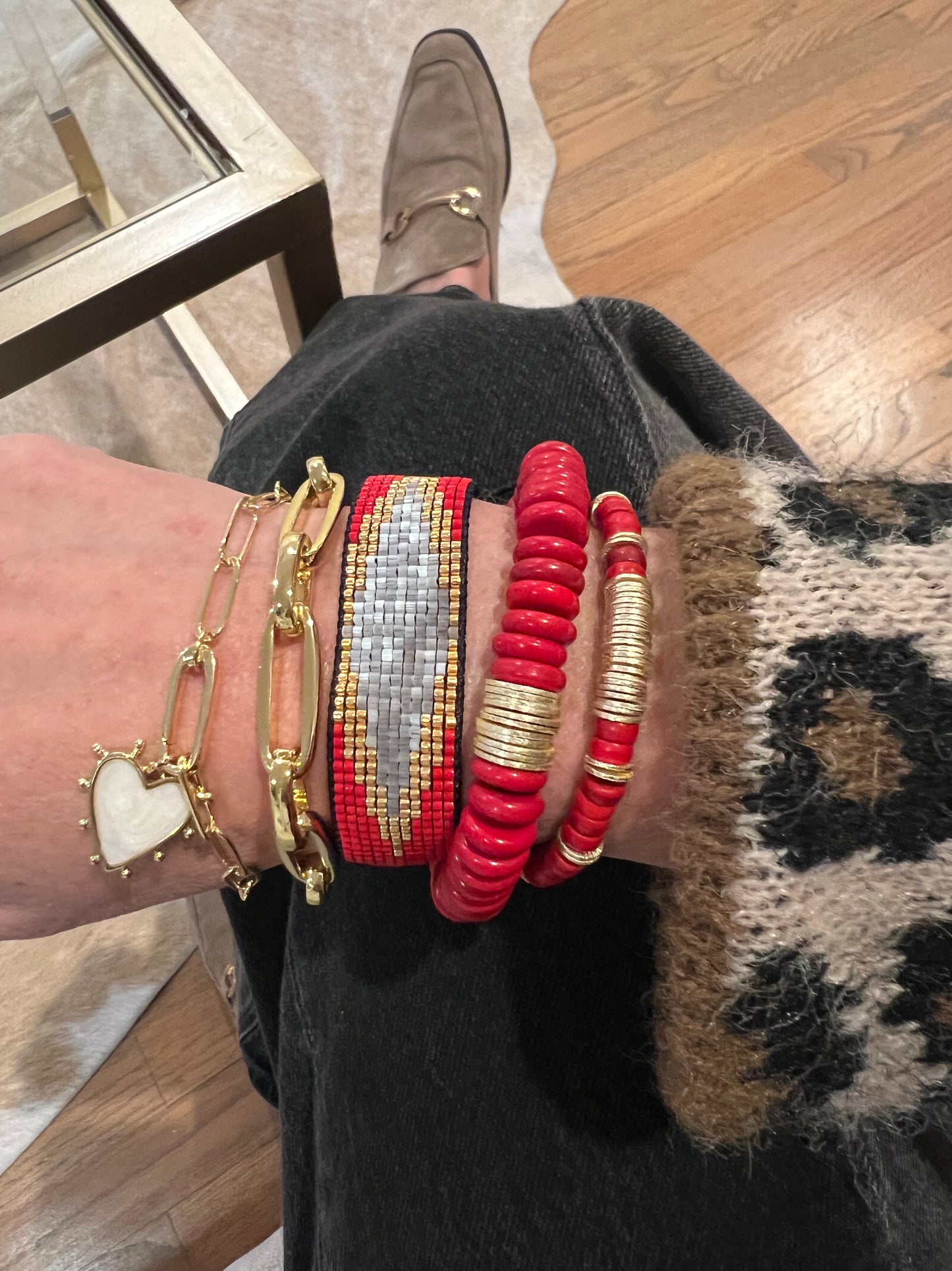 Mother of Pearl Spike Heart