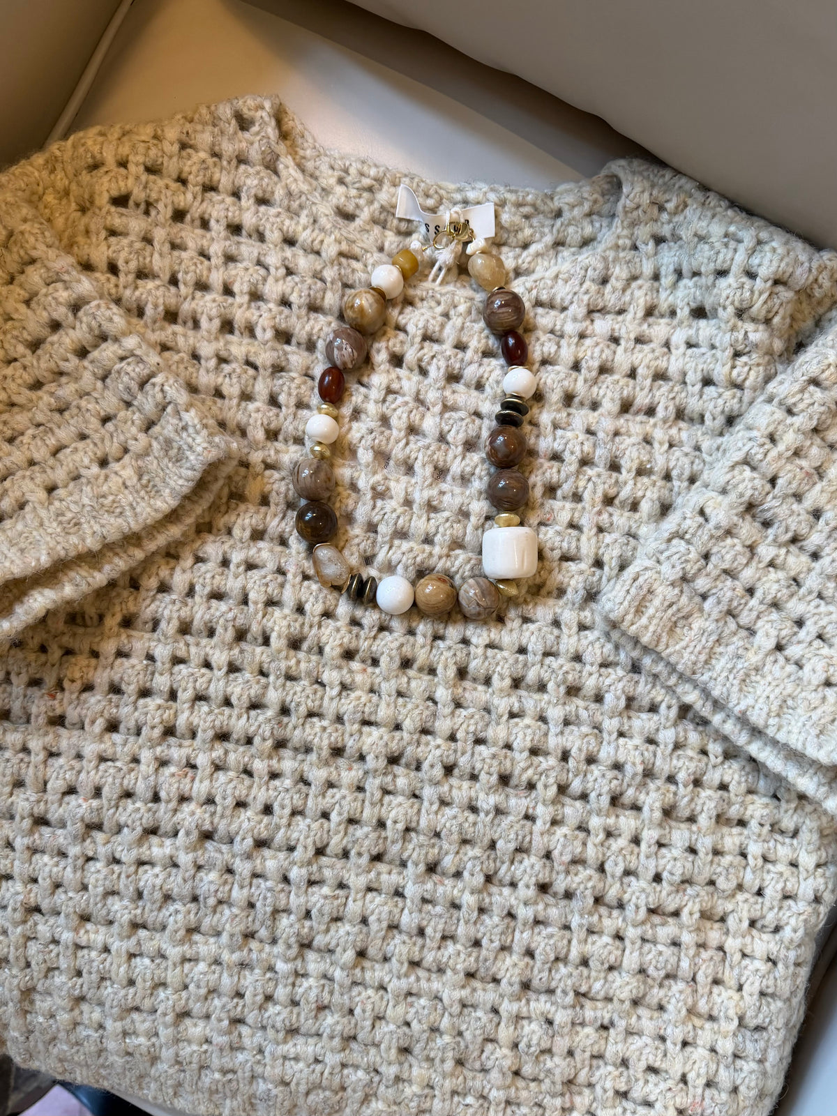 Fossil Bead Mix Necklace
