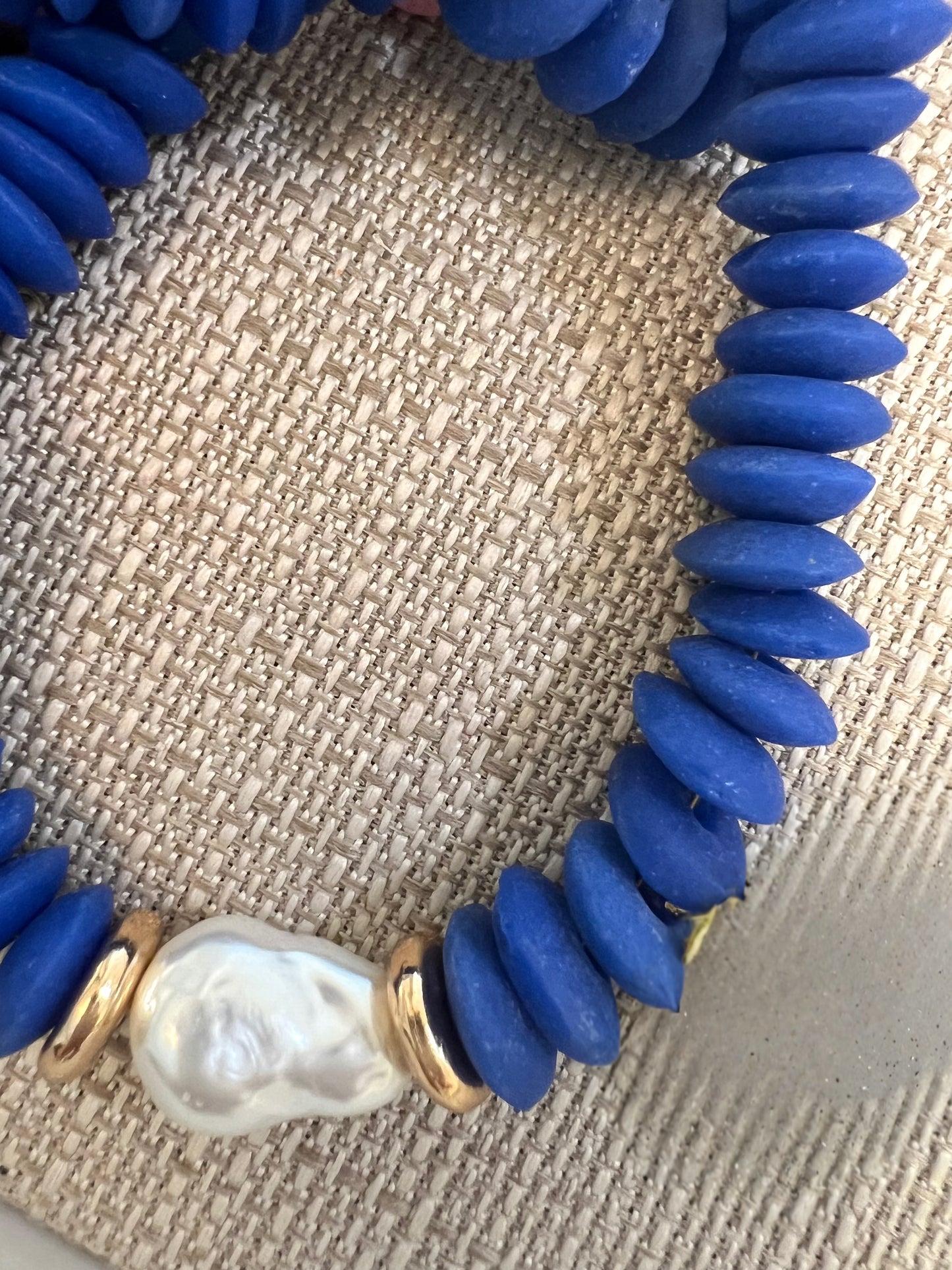 Seaglass and Pearl Necklace