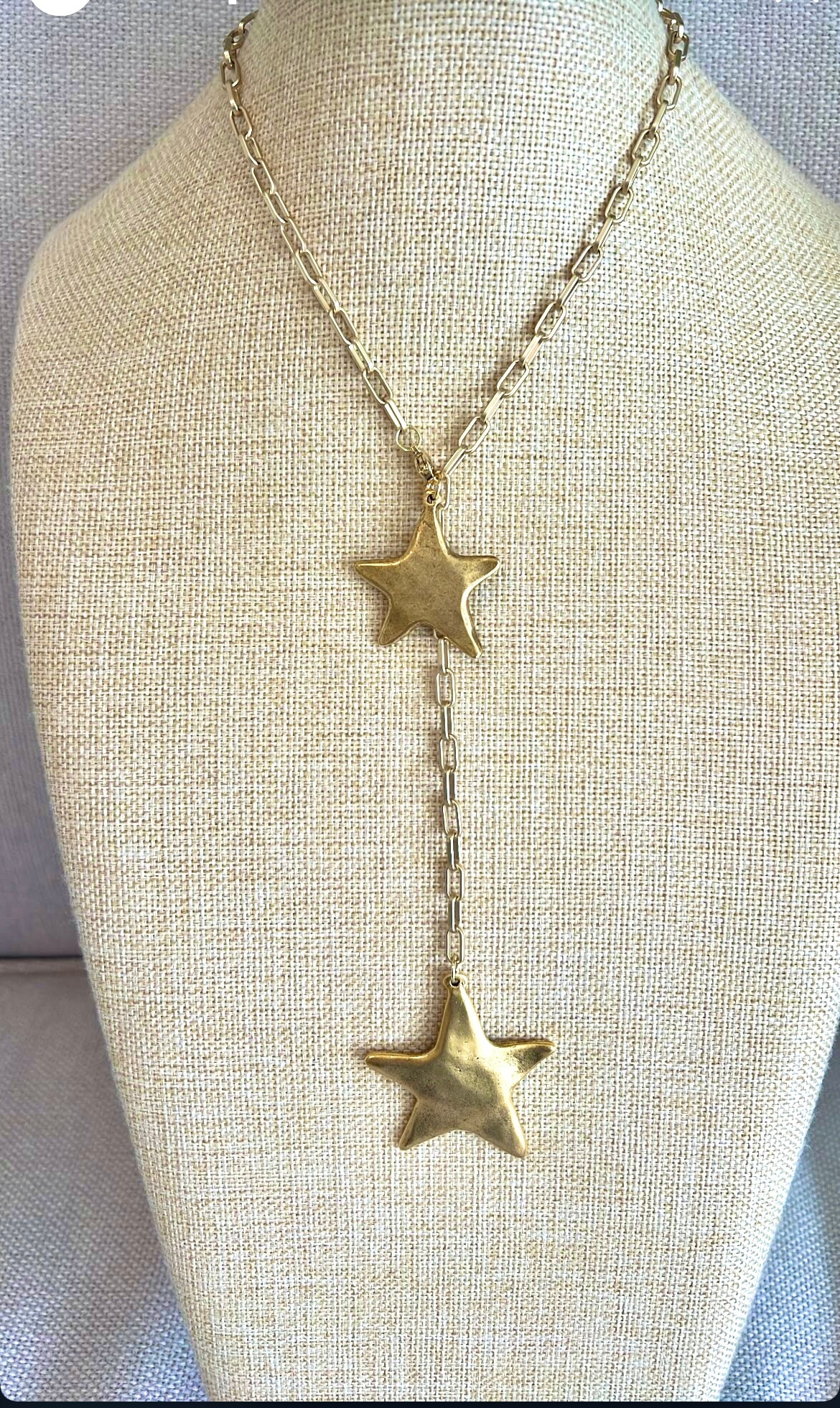 Matte Gold Star Necklace