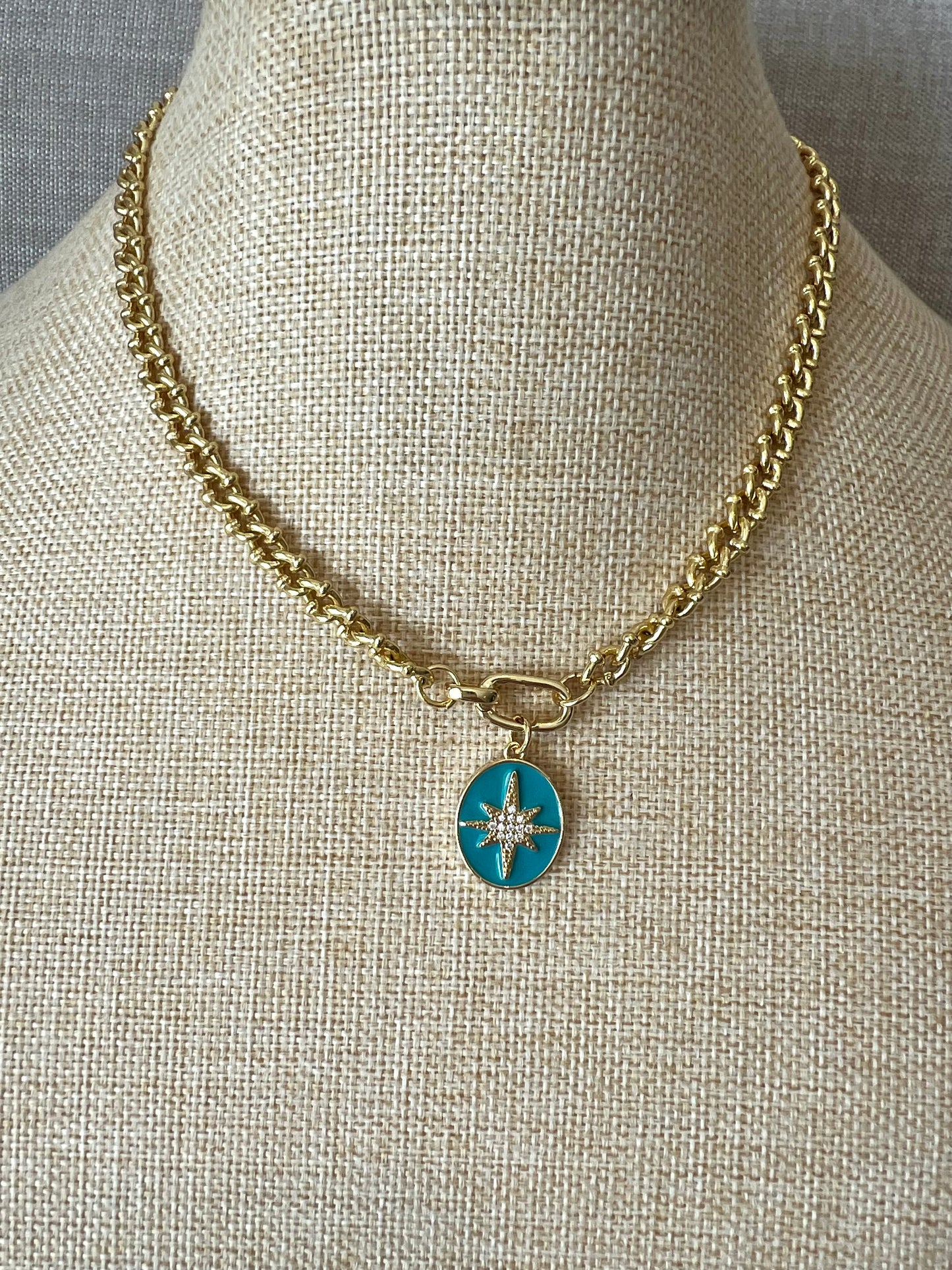 Enamel Burst Necklace