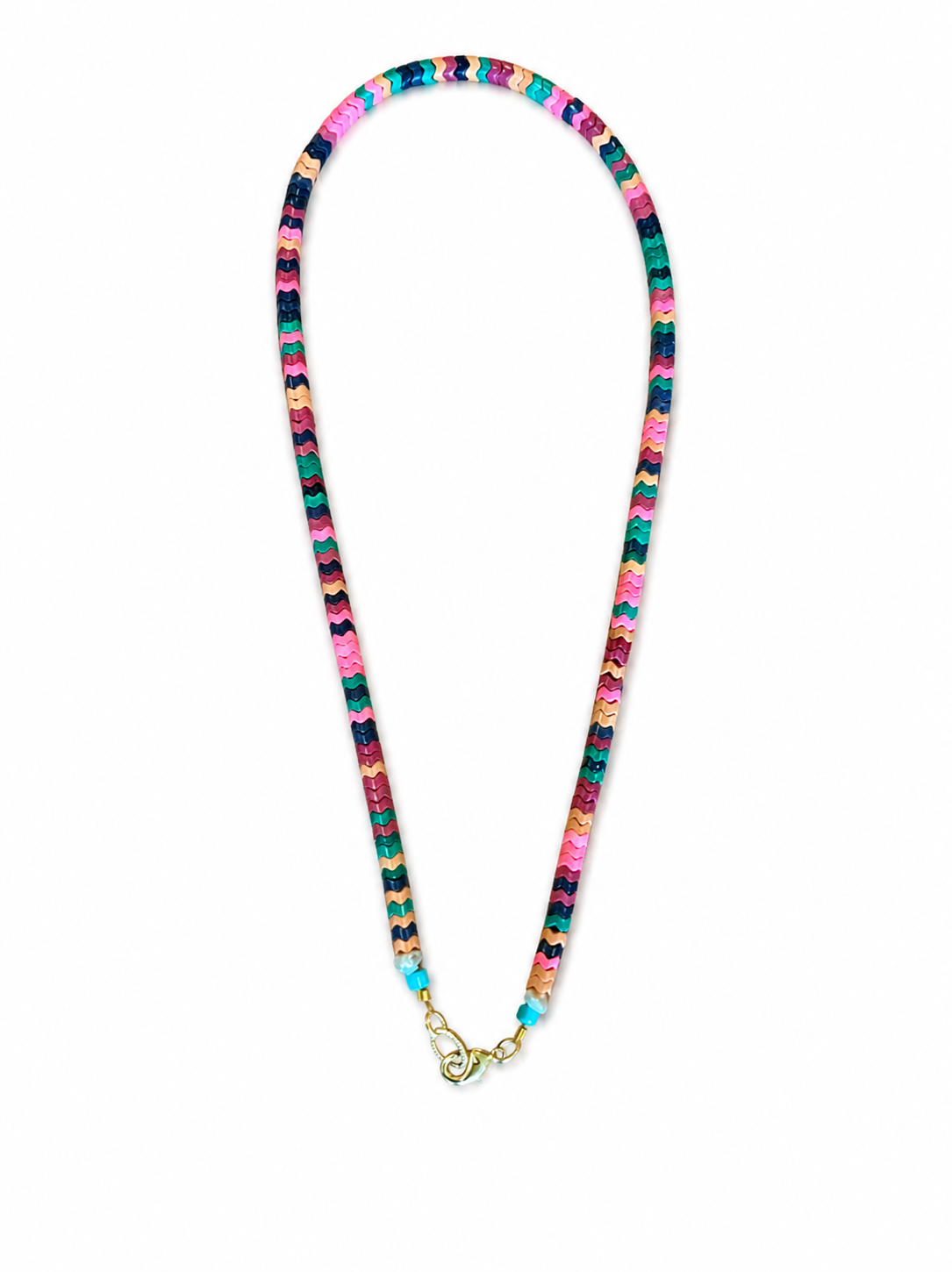 Multicolor Agate Snake Necklace
