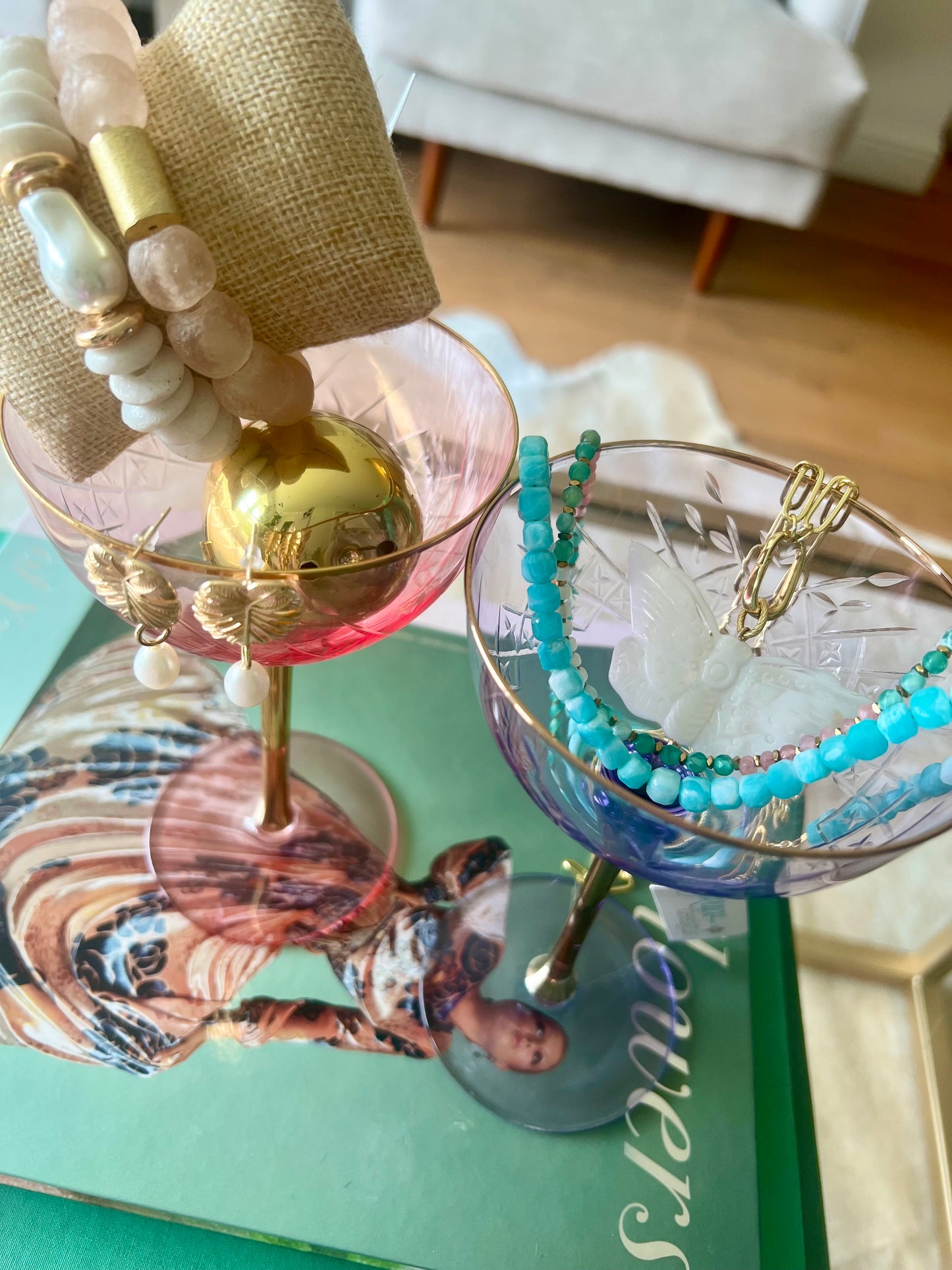 Mother of Pearl Butterfly Pendant Necklace