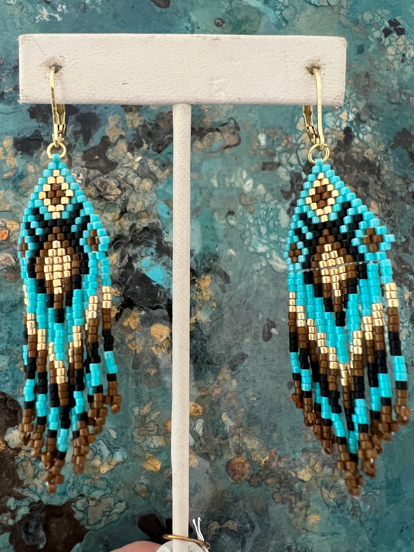 Turquoise Beaded Earring