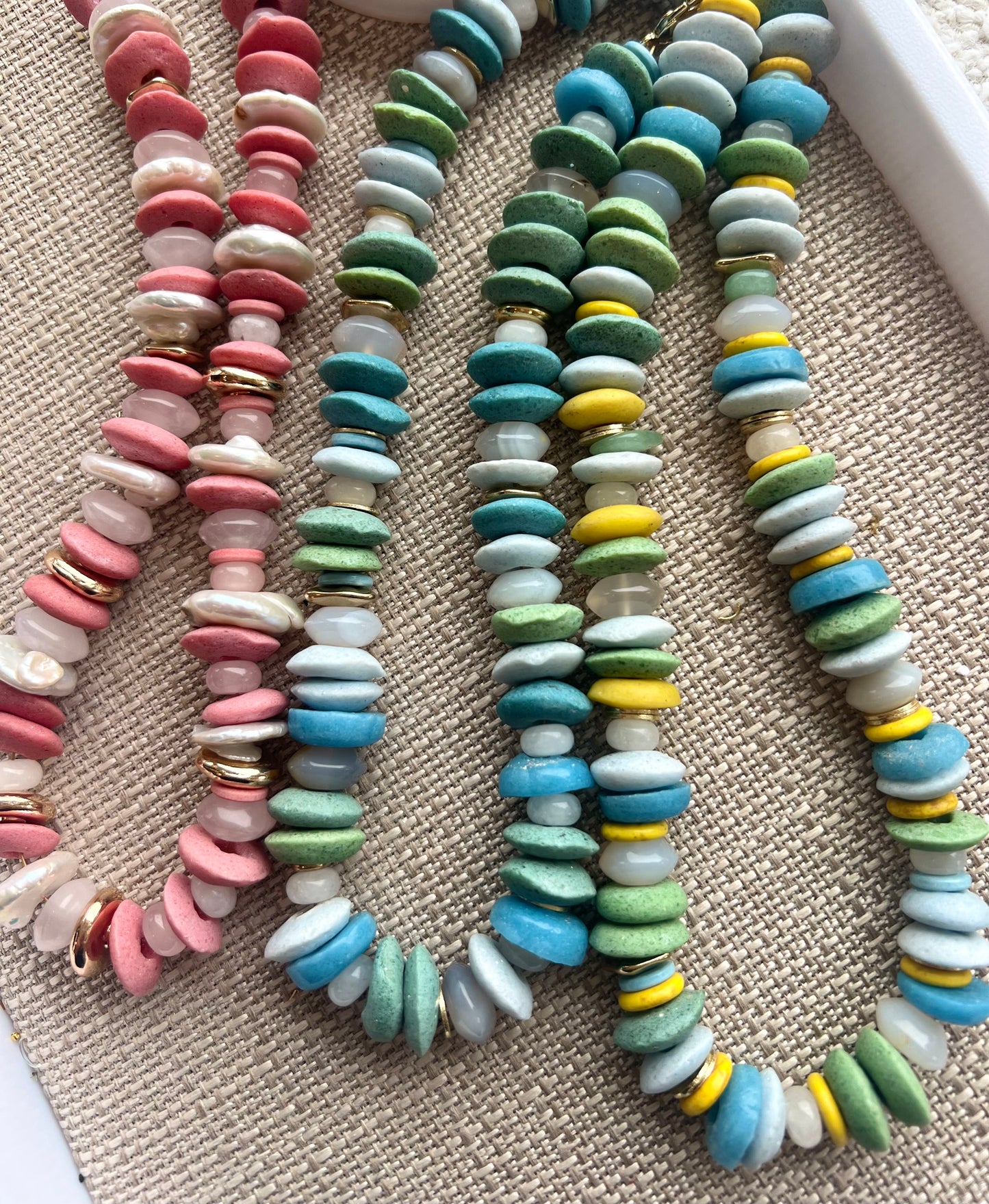 Seaglass Gemstone Mixed Necklace