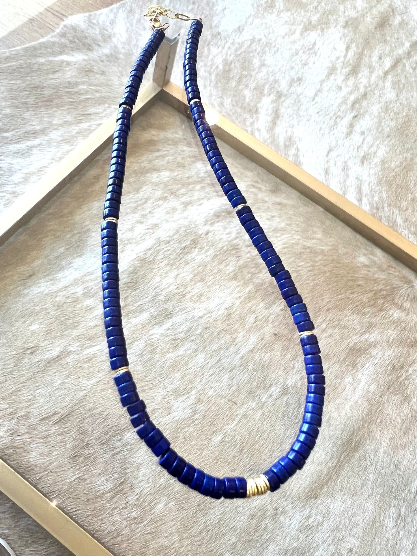 Magnesite and Gold Necklace