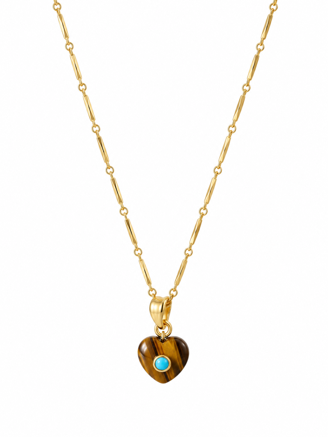 Tiger Eye Heart Necklace