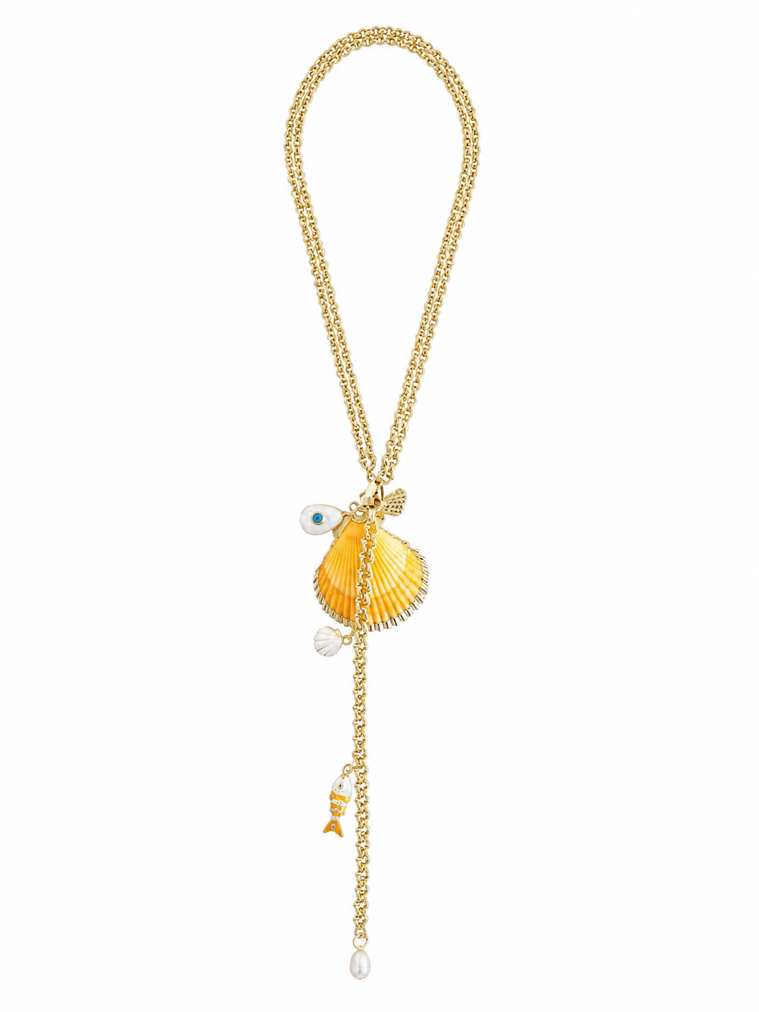 Shell Multi Charm Necklace