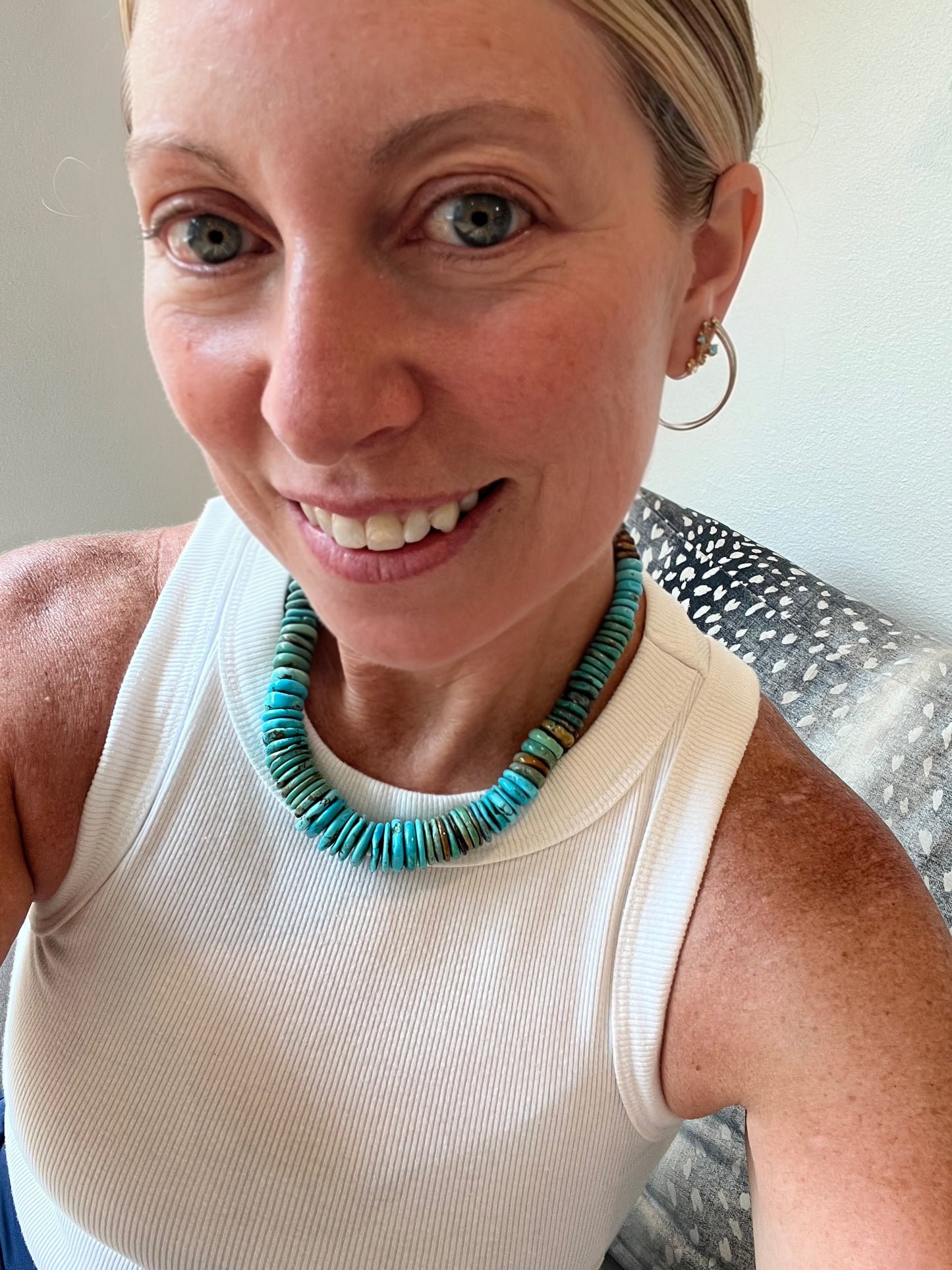 Natural Turquoise Tricolor Necklace