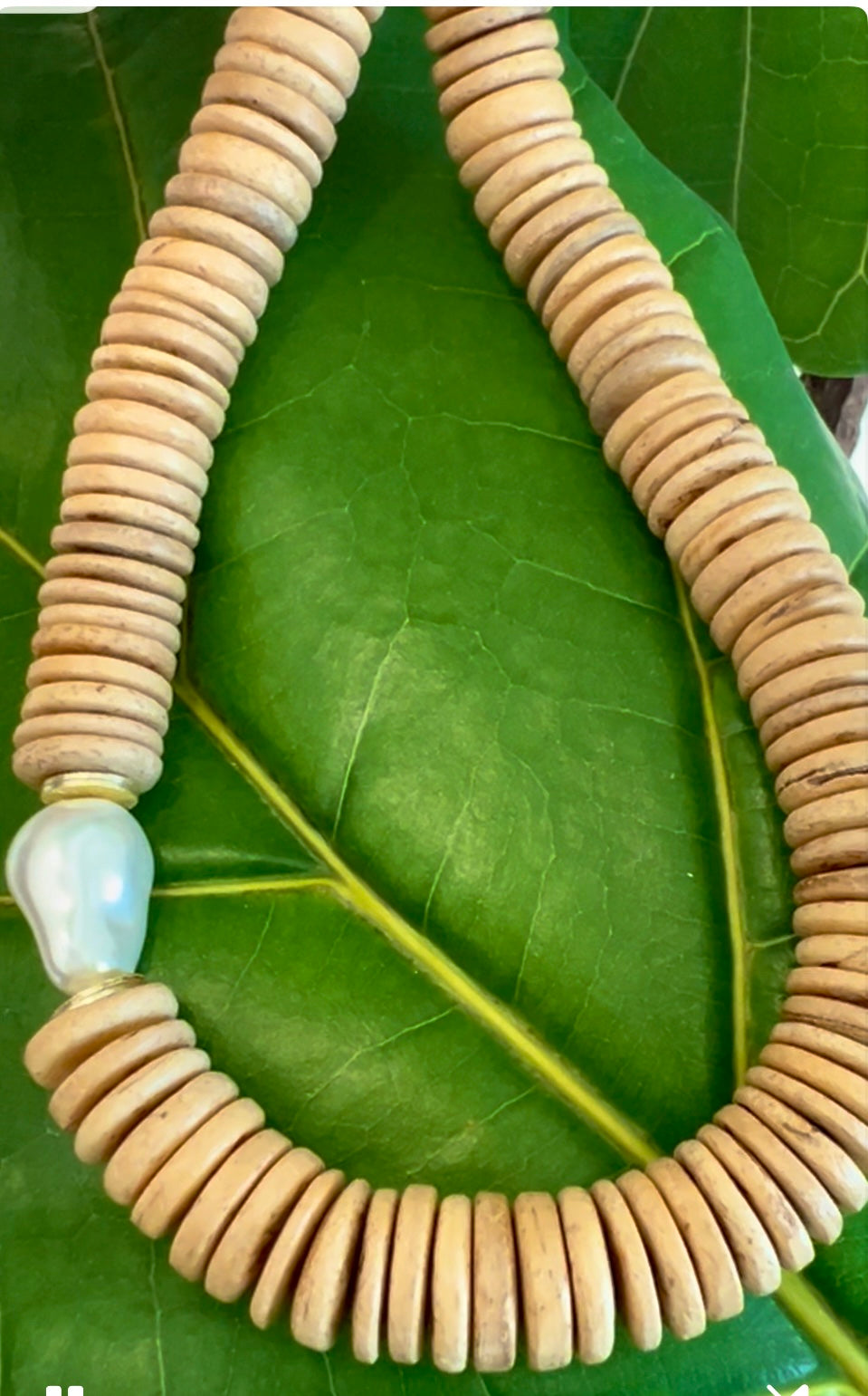 Coconut Shell Bead Necklace