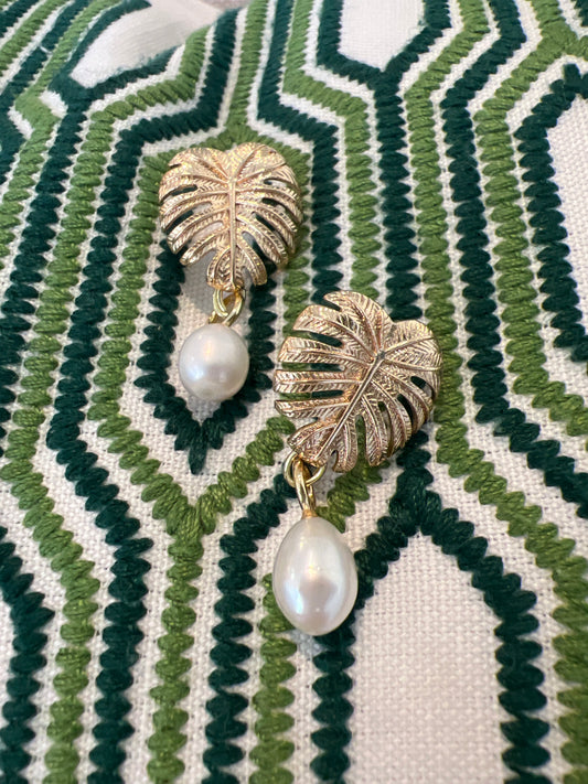 Palm Frond Earrings