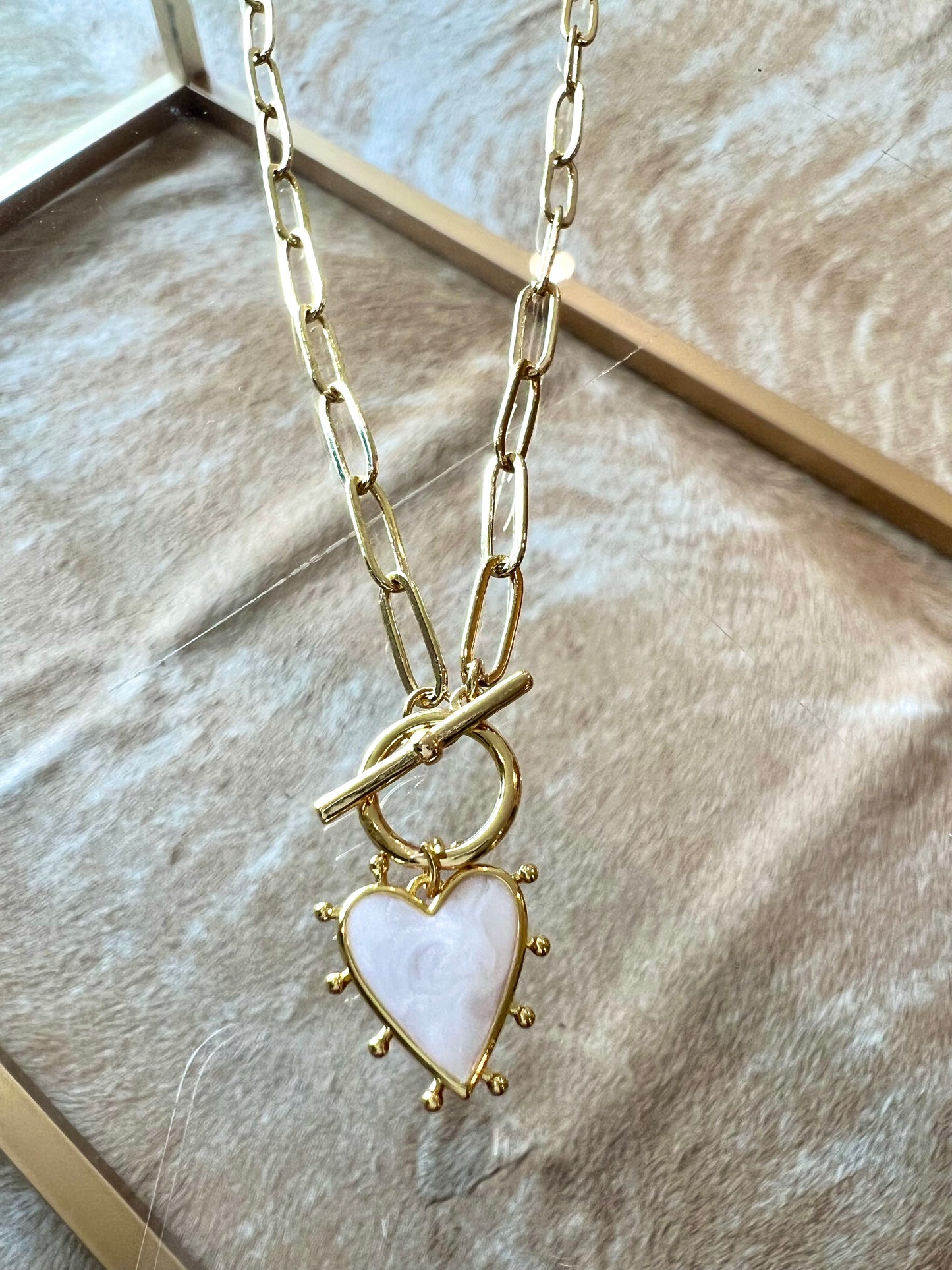 Mother of Pearl Spike Heart