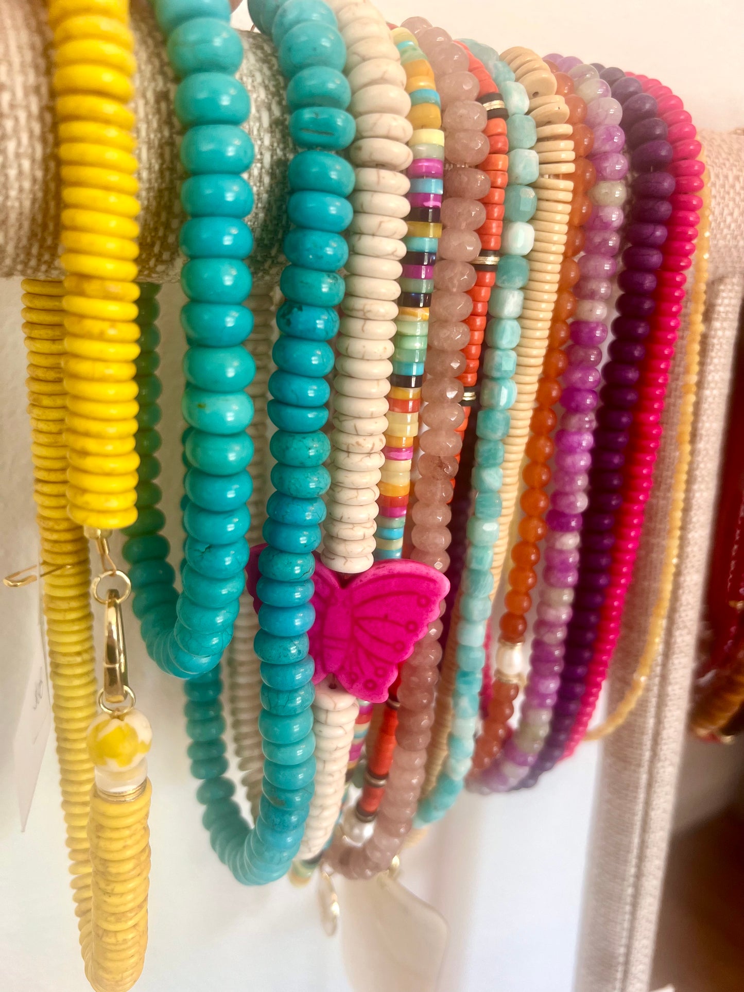 Turquoise Rondel Bead Necklace