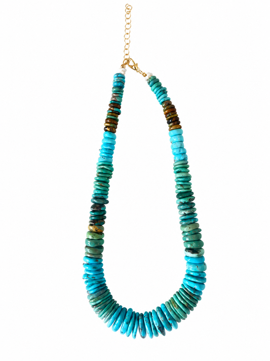 Natural Turquoise Tricolor Necklace