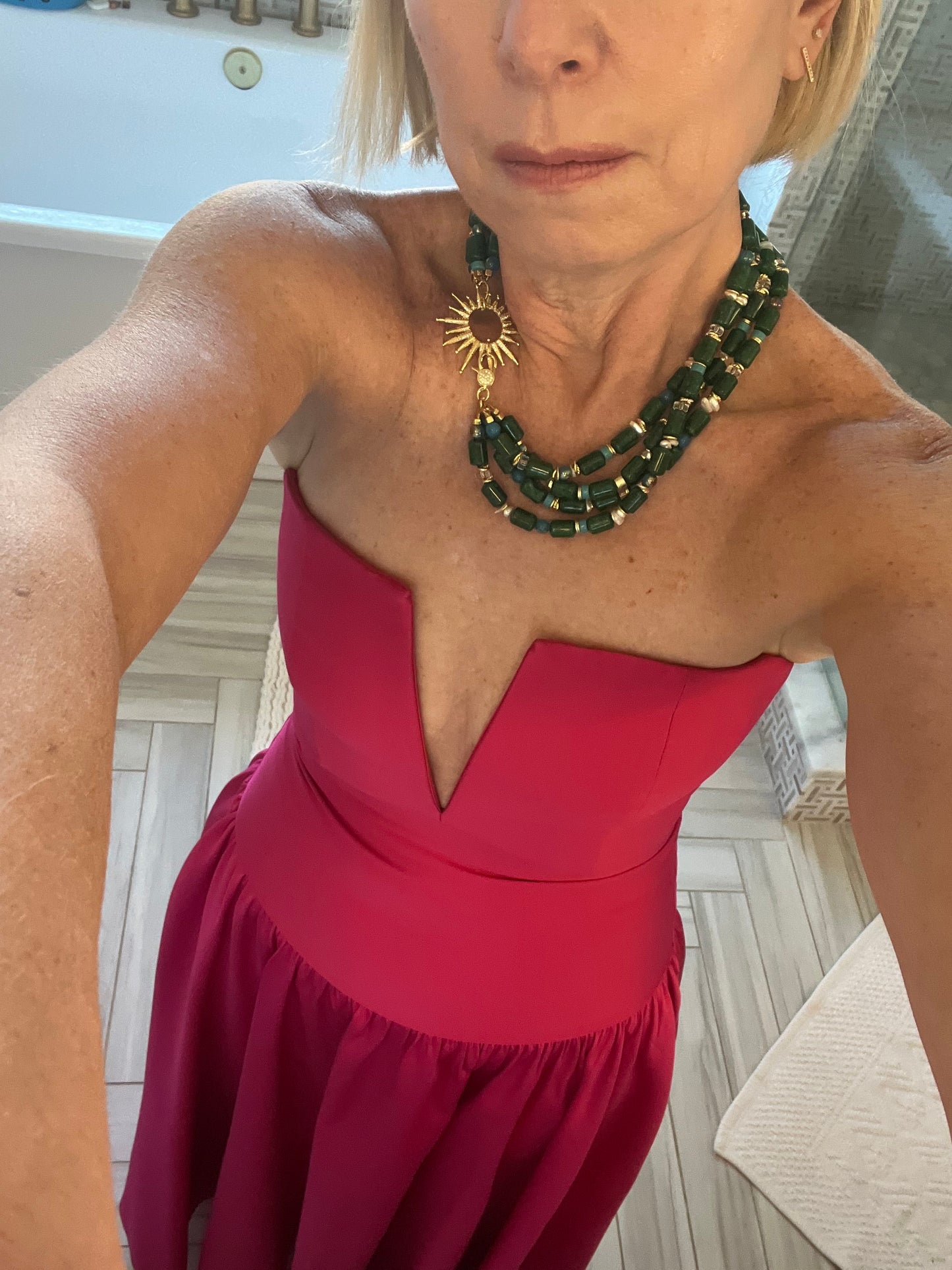 Quadruple Strand Statement Necklace