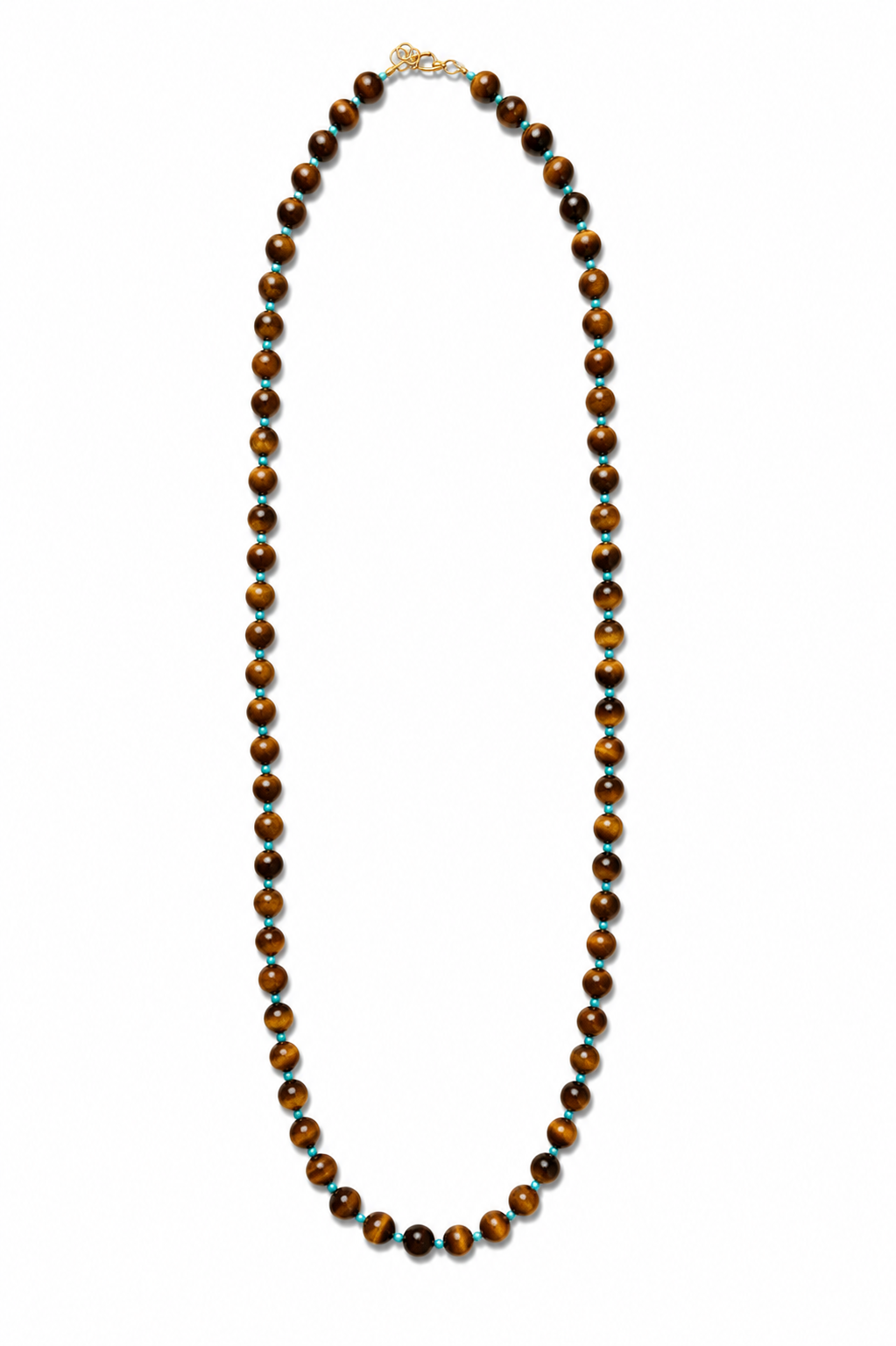Tiger Eye Ball Bead Necklace