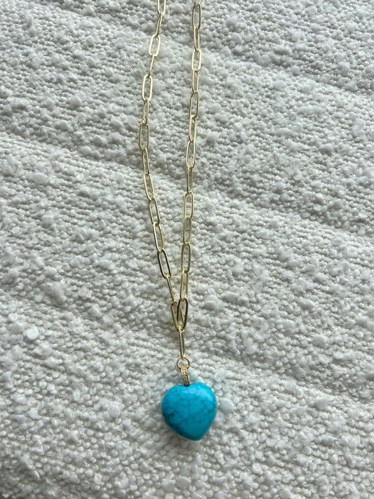 Puffy Turquoise Heart