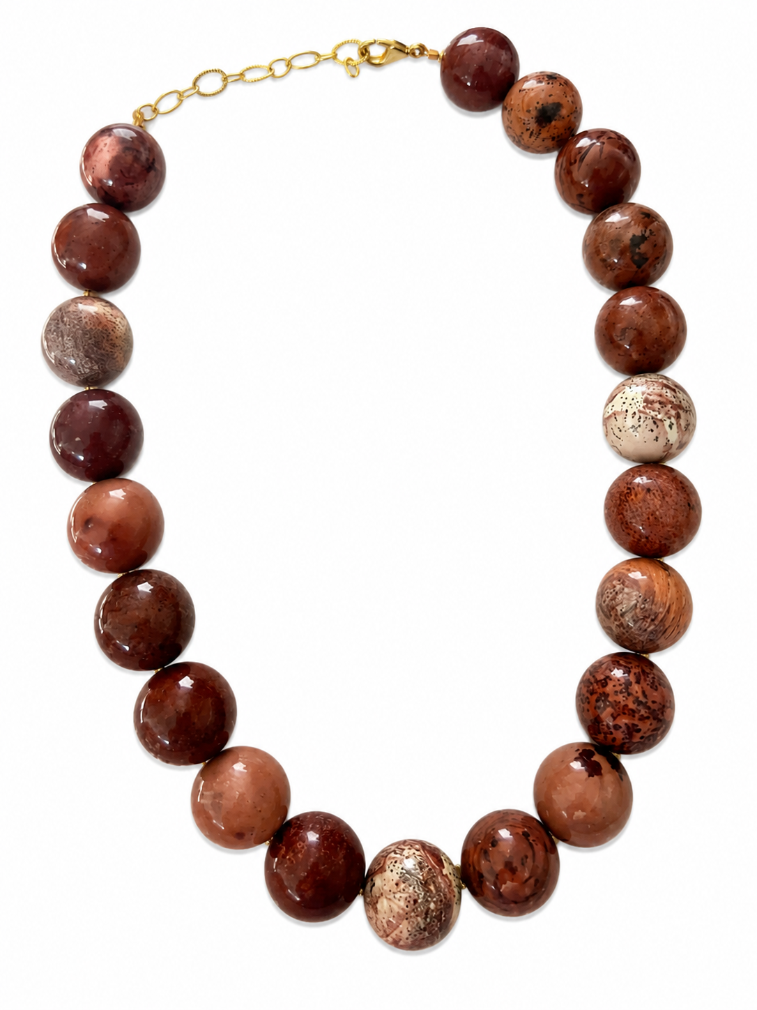 Jasper Ball Bead Necklace