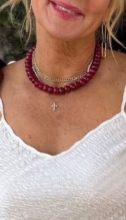 Wine Bead Necklace