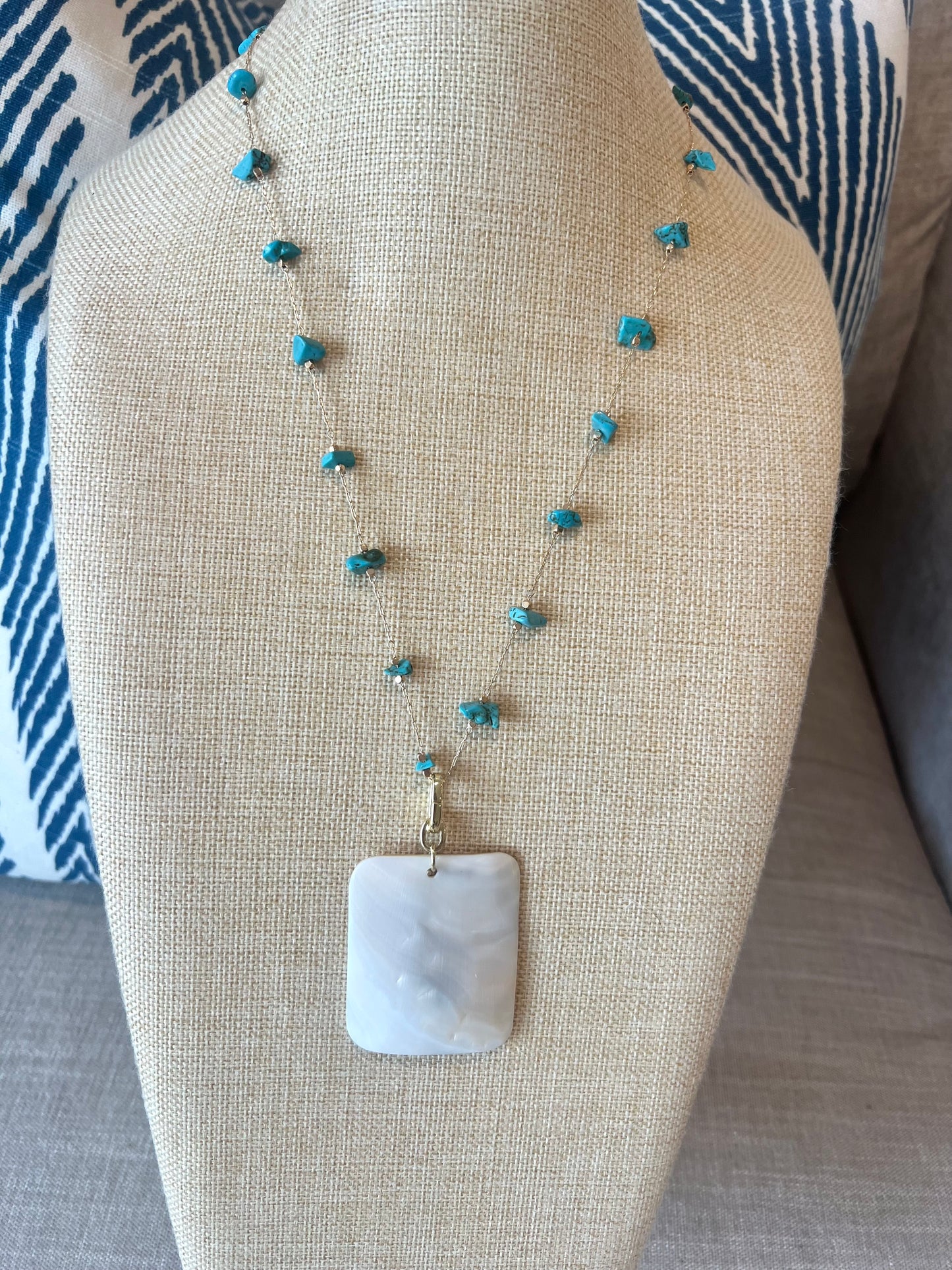 Mother Of Pearl Pendant Necklace